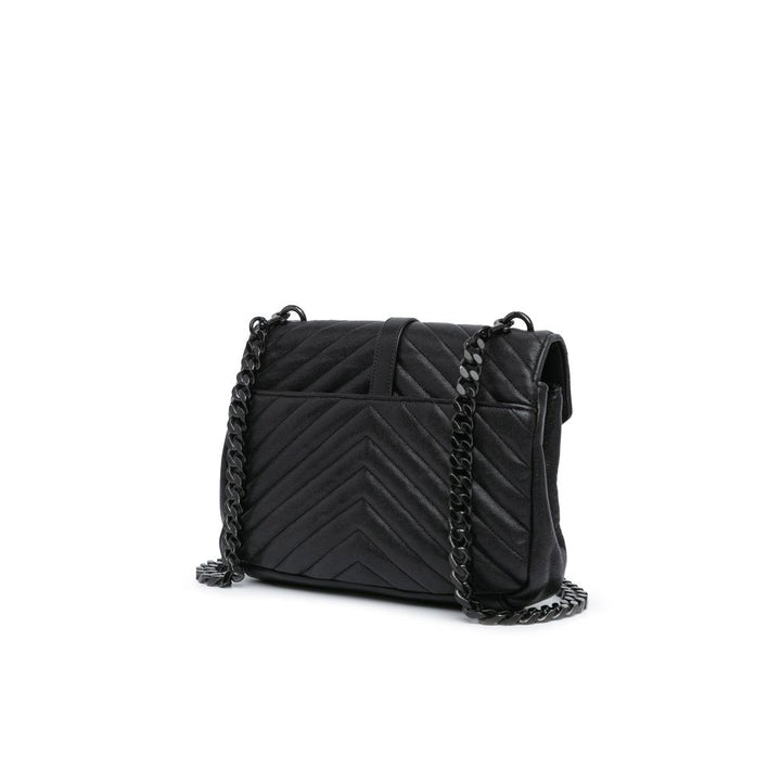 Saint Laurent Black Leather Satchel Bag