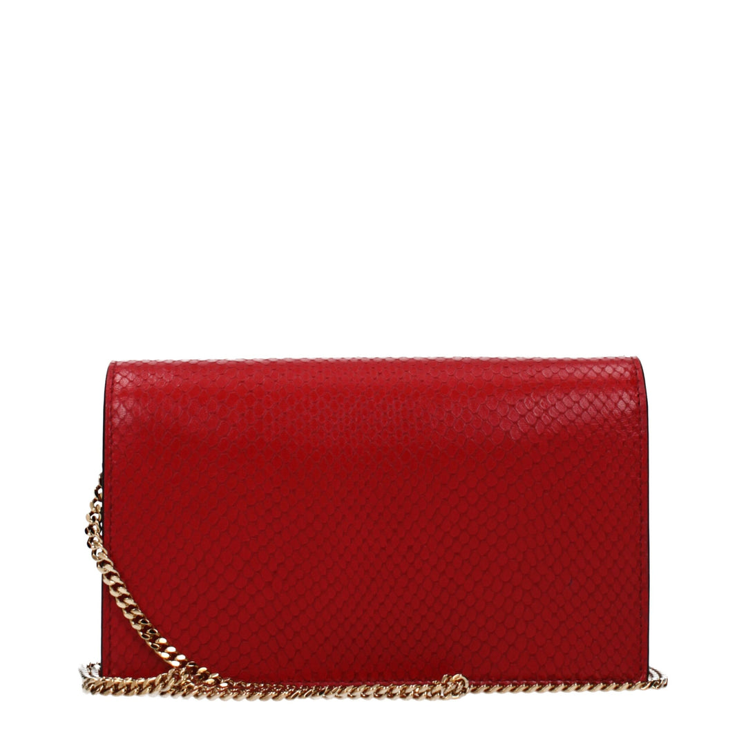 Versace Red Leather Clutch Bag