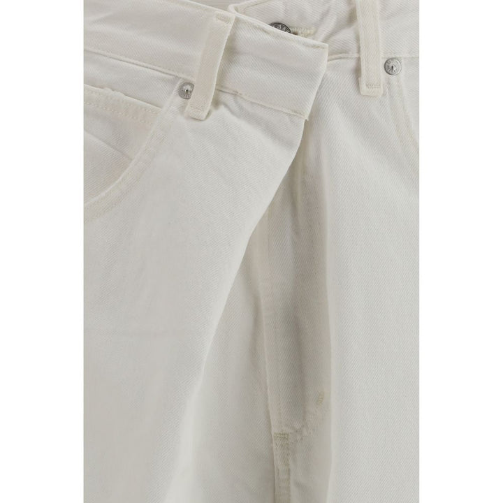 Agolde White Cotton Jeans Denim
