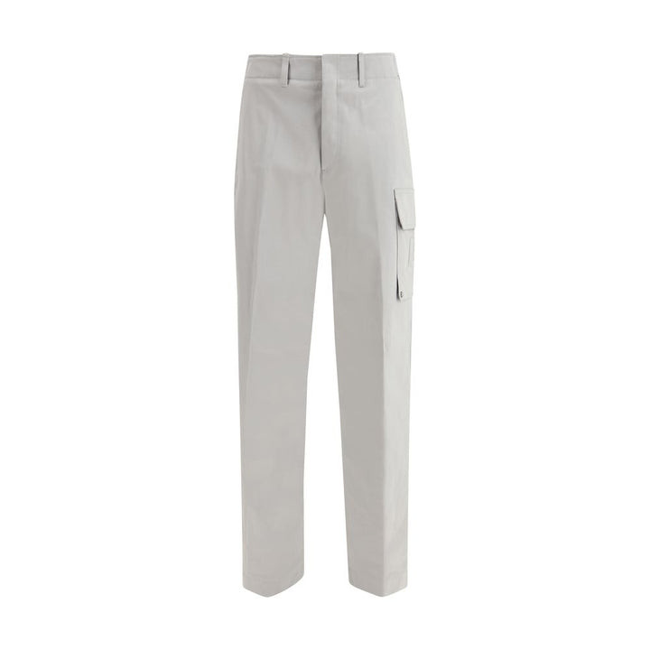 Fendi Silver Cotton Cargo Pants