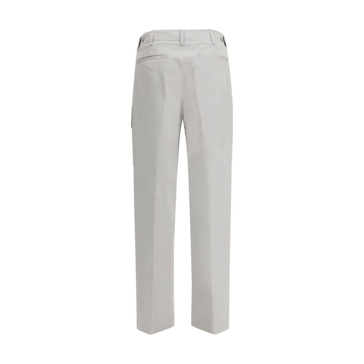Fendi Silver Cotton Cargo Pants