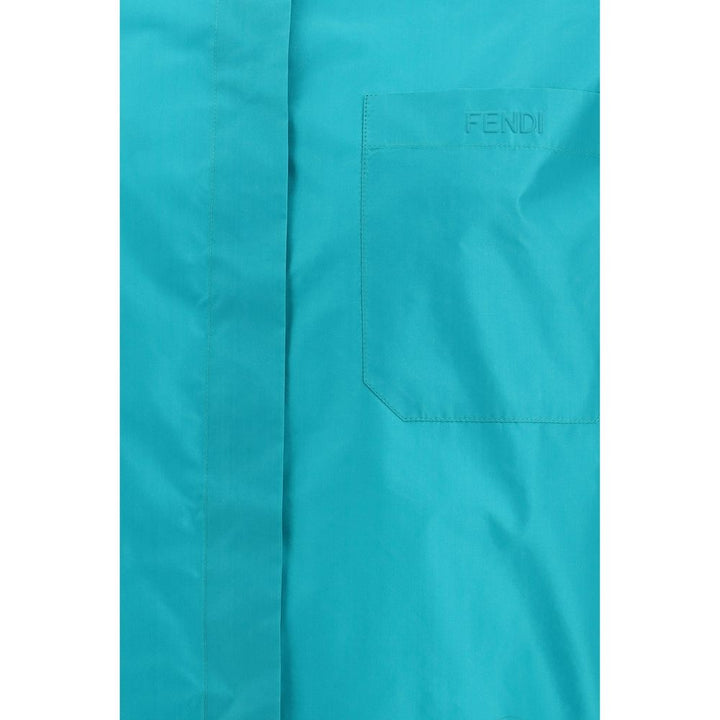 Fendi Light Blue Silk Dress Shirt