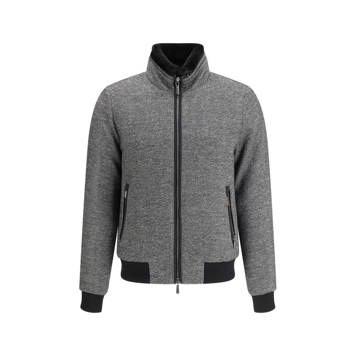 MooRER Gray Cashmere Bomber