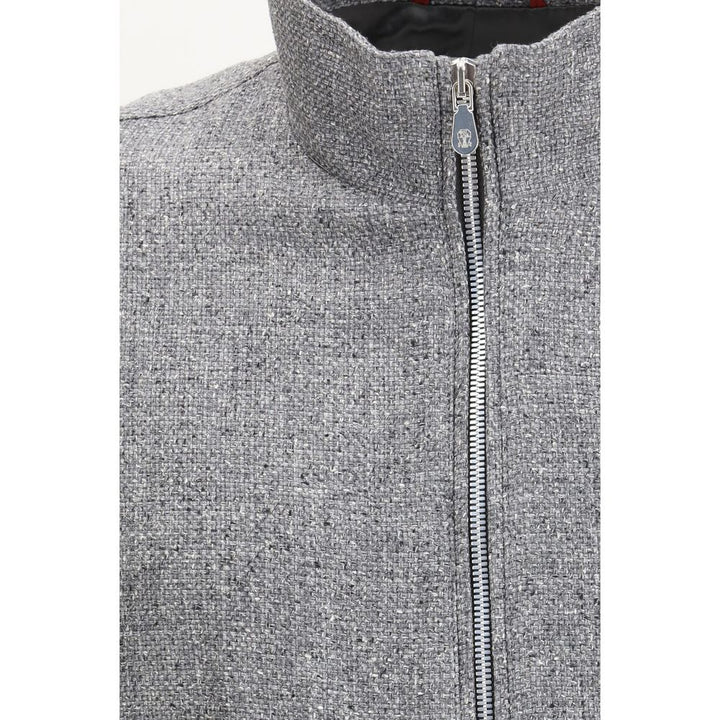 Brunello Cucinelli Gray Linen Bomber
