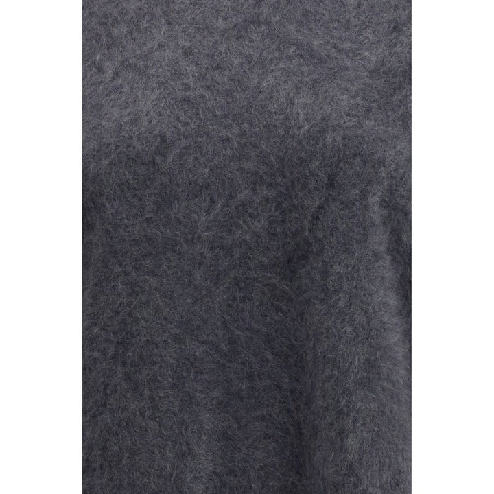 Lisa Yang Grey Cashmere Short Sleeve Sweater