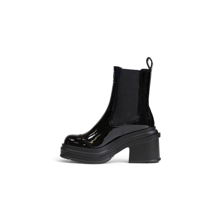 Armani Exchange Black Polyester Ankle Boots