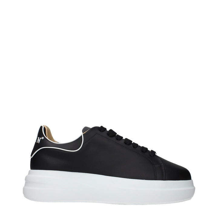 Philipp Plein Black Leather Chunky Sneakers
