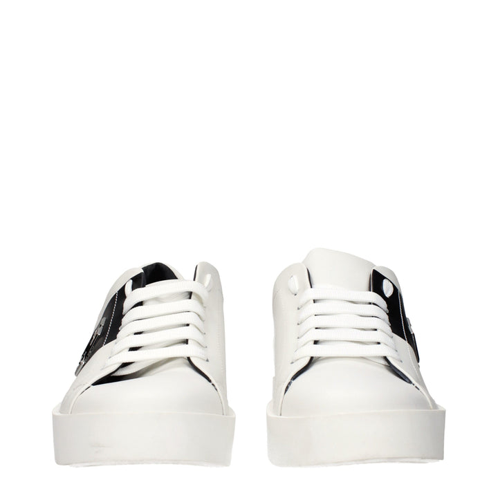 Philipp Plein White Leather Sneakers