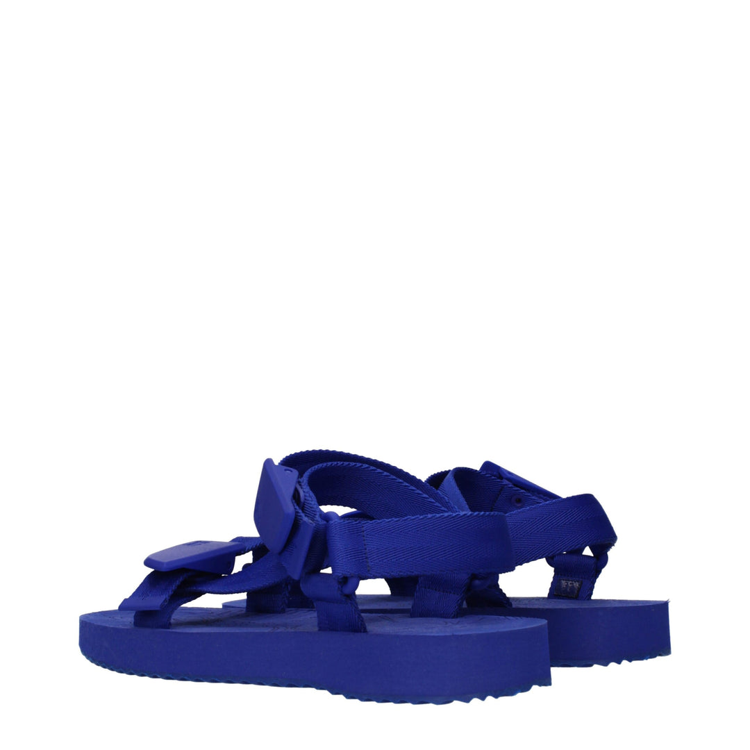 Burberry Blue Fabric Sandals