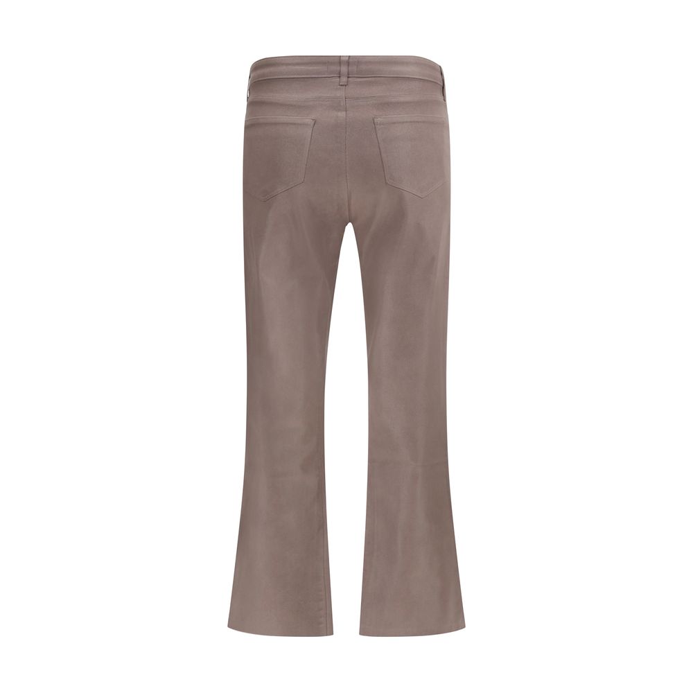 L'Agence Beige Cotton Casual Pants