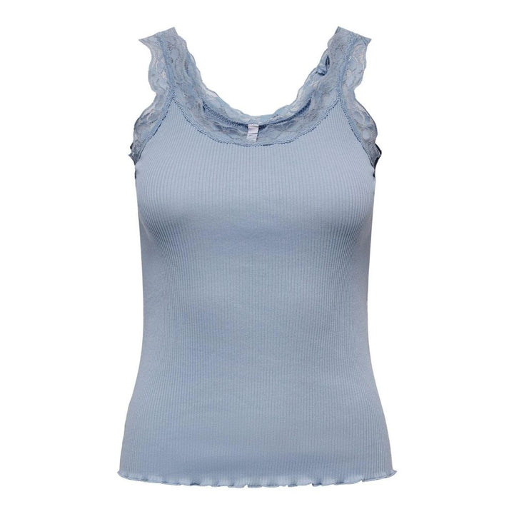 Only Light Blue Cotton Tank Tops