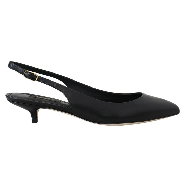 Dolce & Gabbana Black Leather High Heel Pumps