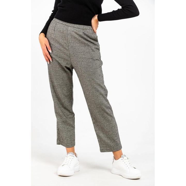 Gas Black Wool Casual Pants