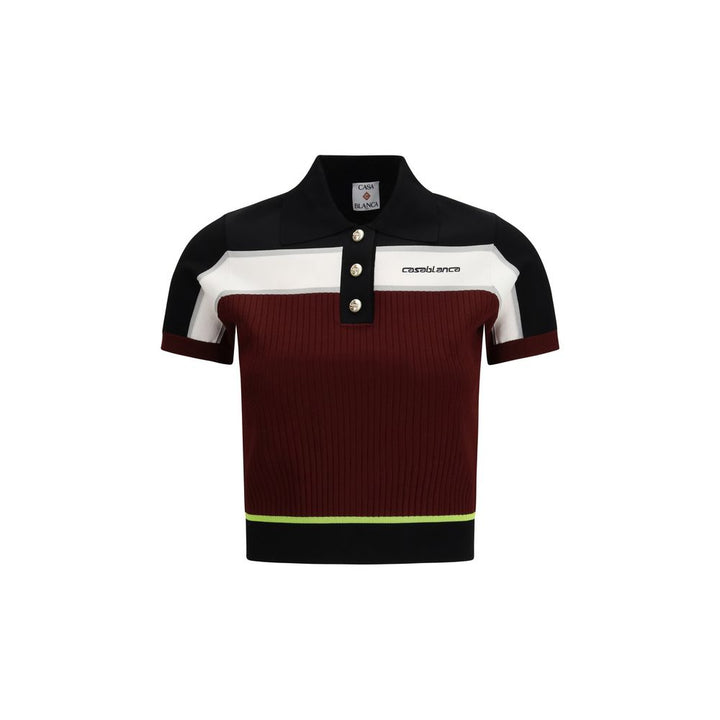 Casablanca Multicolor Viscose Polo Shirt
