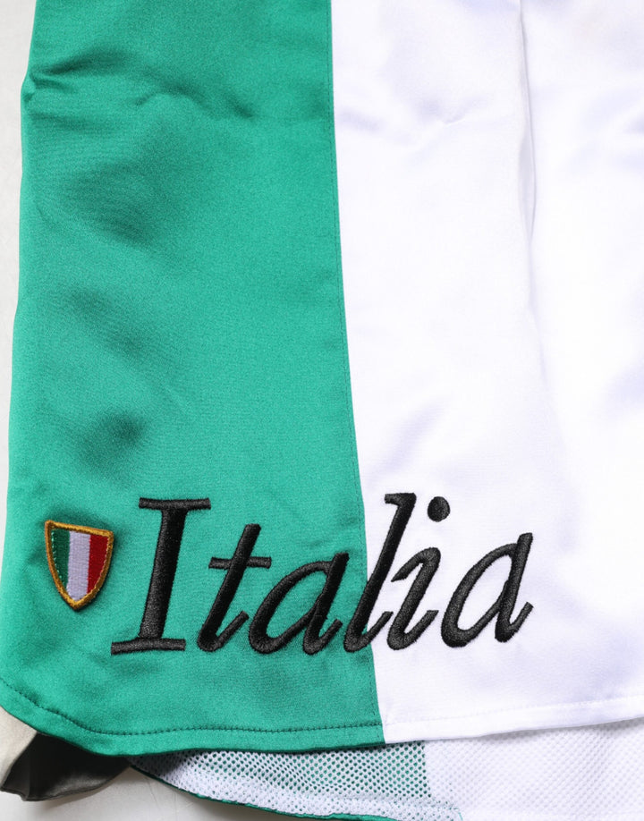 Dolce & Gabbana Multicolor Italia Polyester Bermuda Shorts