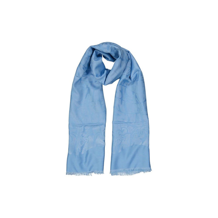 Lanvin Blue Silk Scarf