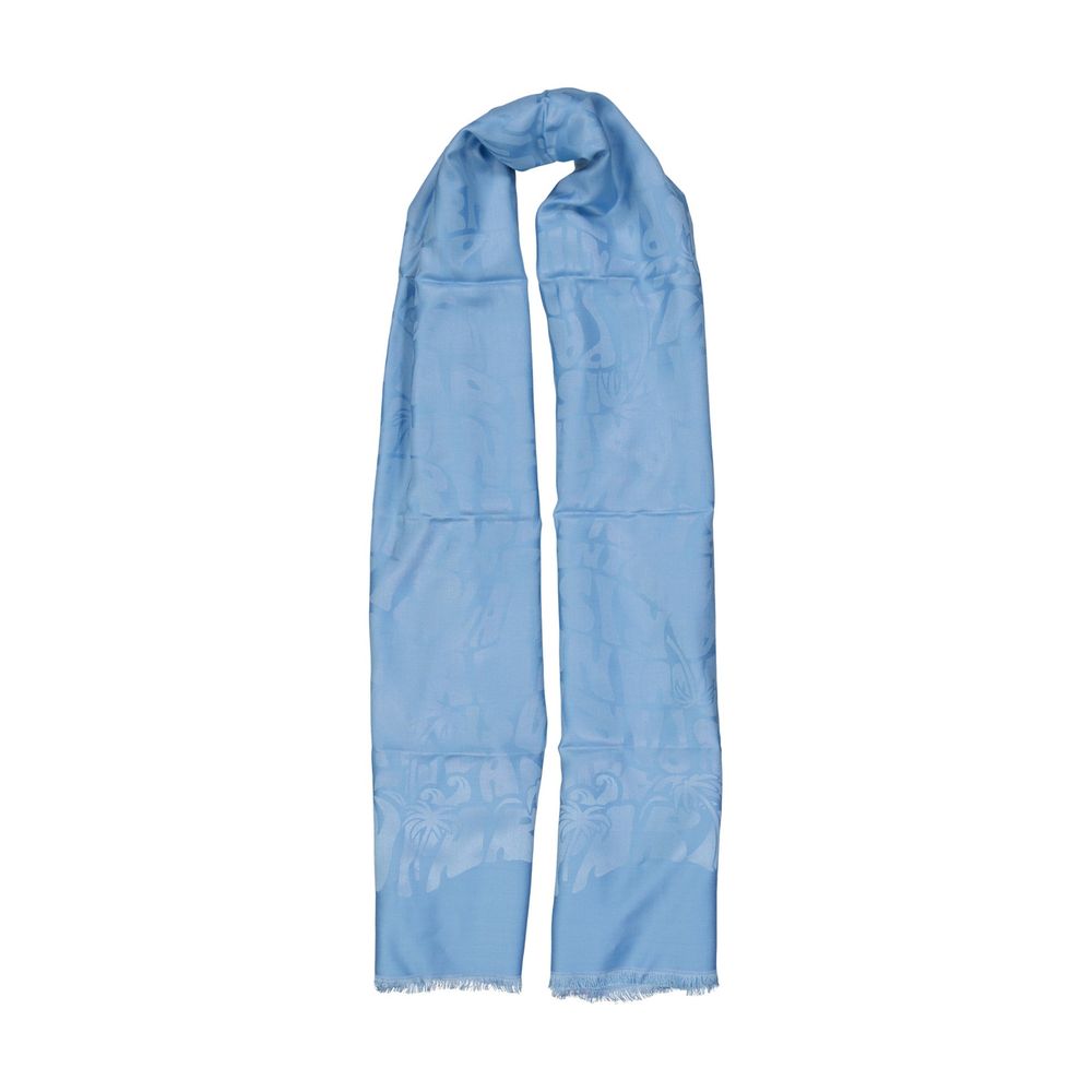 Lanvin Blue Silk Scarf