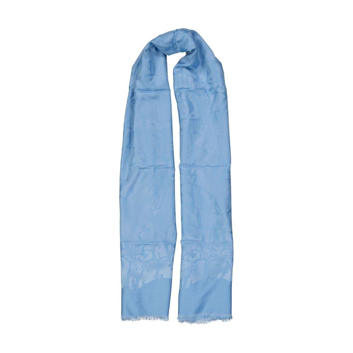 Lanvin Blue Silk Scarf
