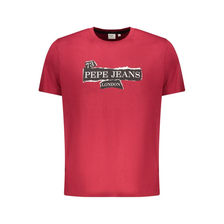 Pepe Jeans Red Cotton Men T-Shirt