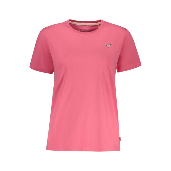 Guess Jeans Pink Cotton T-Shirt