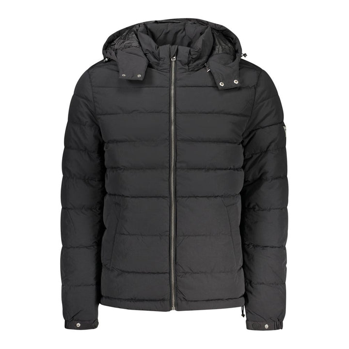 Guess Jeans Black Polyamide Full-Length Jacket