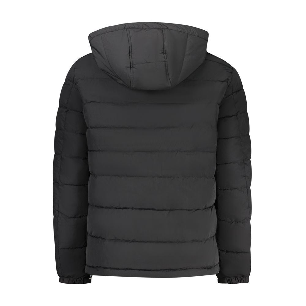 Guess Jeans Black Polyamide Full-Length Jacket