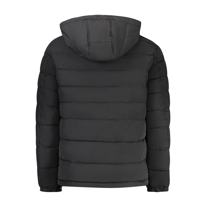 Guess Jeans Black Polyamide Full-Length Jacket