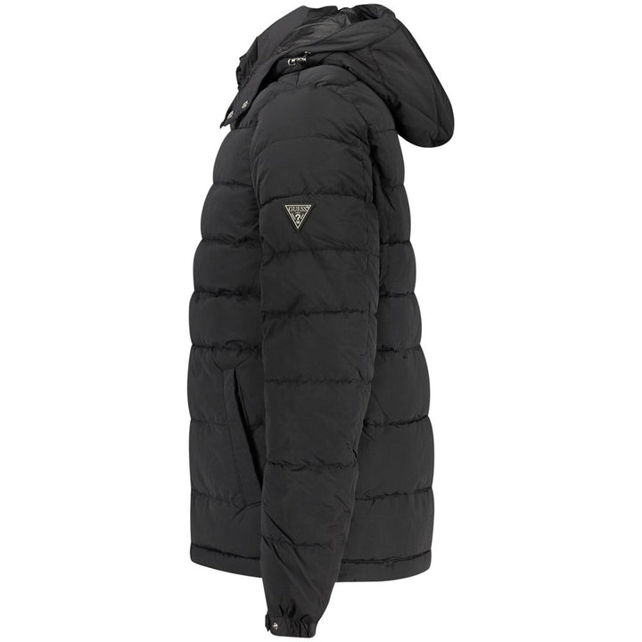 Guess Jeans Black Polyamide Full-Length Jacket