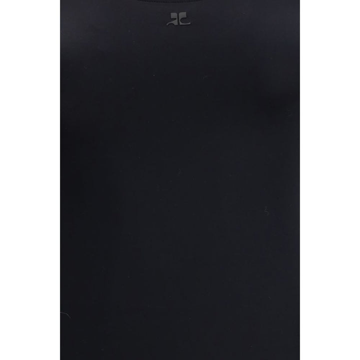 Courrèges Black Elastane One-Piece Swimsuit