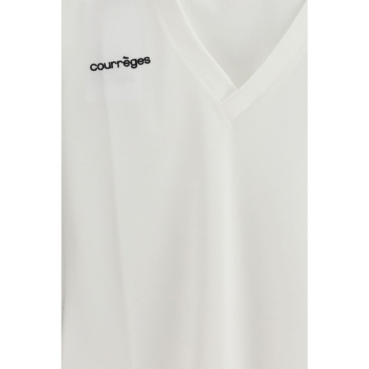 Courrèges White Cotton Polo Shirt