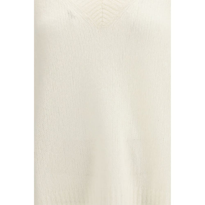 Lisa Yang White Cashmere Sweatshirt