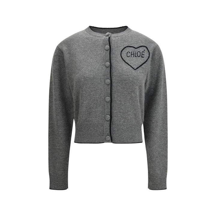 Chloé Gray Wool Cardigan