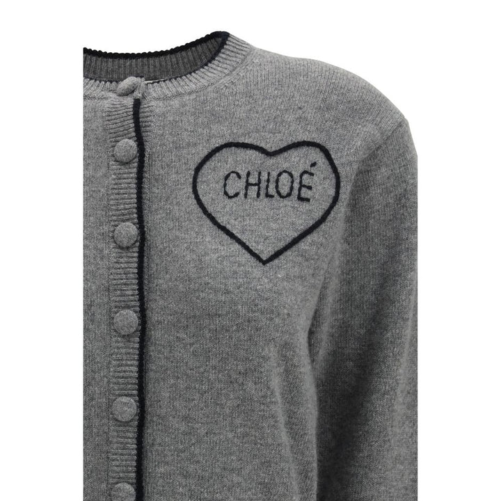 Chloé Gray Wool Cardigan