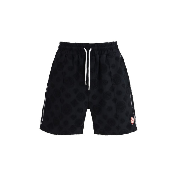 Casablanca Black Cotton Bermuda Shorts