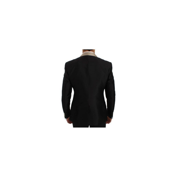 Dolce & Gabbana Black Silk Two-Piece Suit