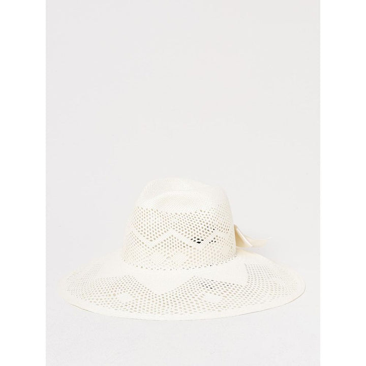 Borsalino White Paper Straw Sunhat
