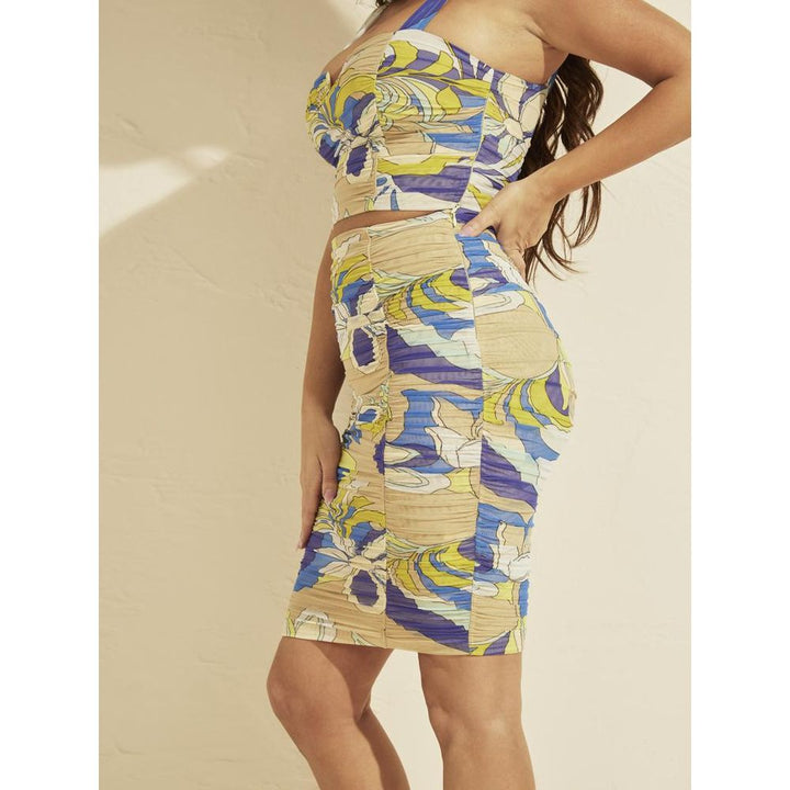 Guess Multicolor Polyamide Midi Skirt