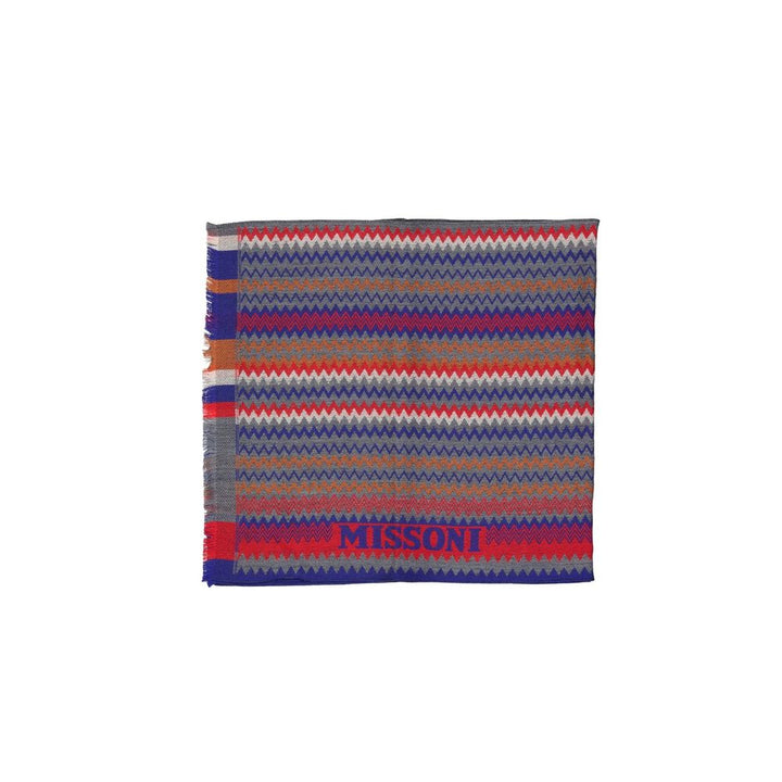 Missoni Blue Wool Scarf