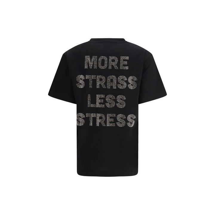 PINKO Black Cotton T-Shirt