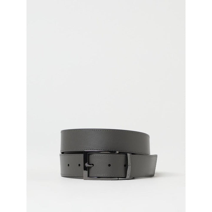 Emporio Armani Black Leather Regular Belt