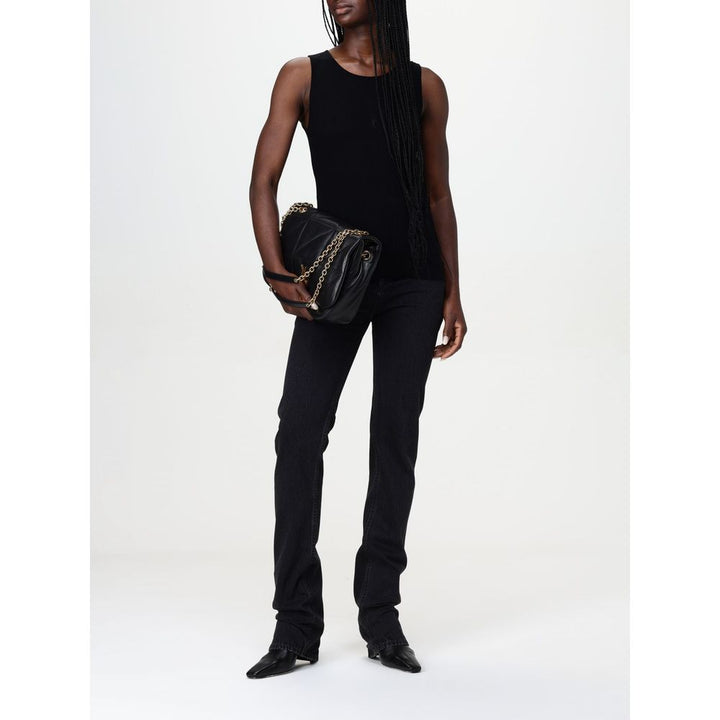 Saint Laurent Black Cotton Straight-Leg Jeans