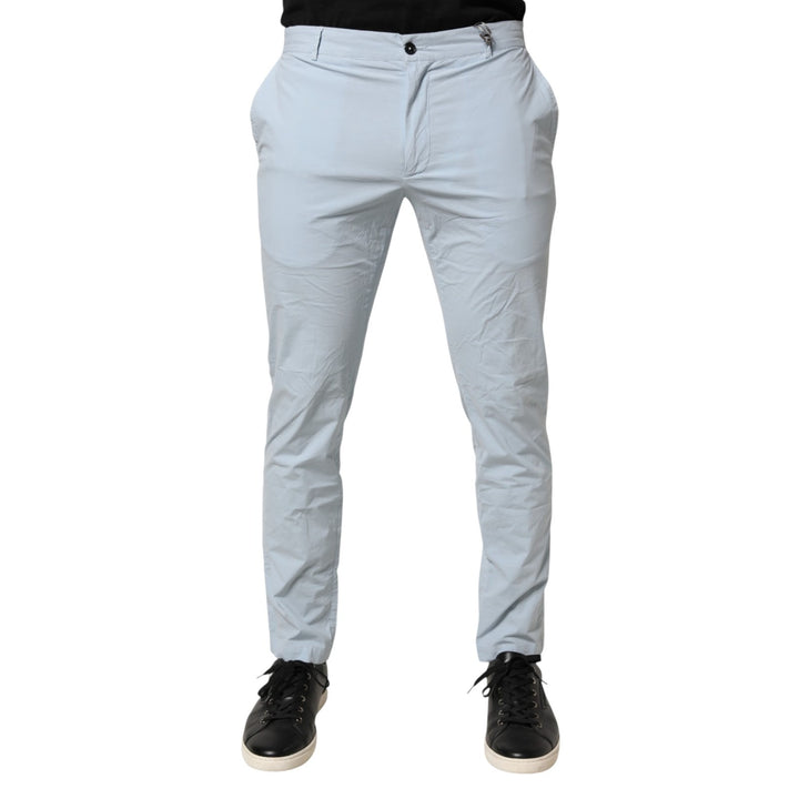 Daniele Alessandrini Light Blue Skinny Dress Trouser Pants