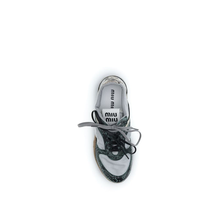Miu Miu Gray Rubber Athletic Sneakers