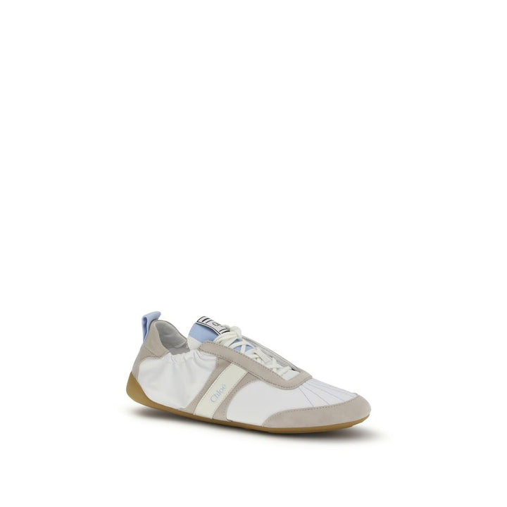 Chloé White Calf Leather Bos Taurus Athletic Sneakers