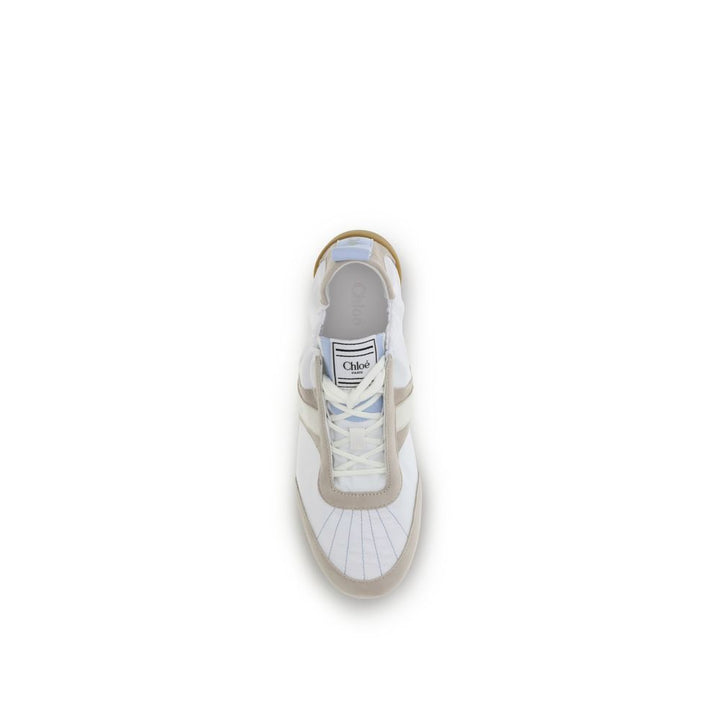 Chloé White Calf Leather Bos Taurus Athletic Sneakers