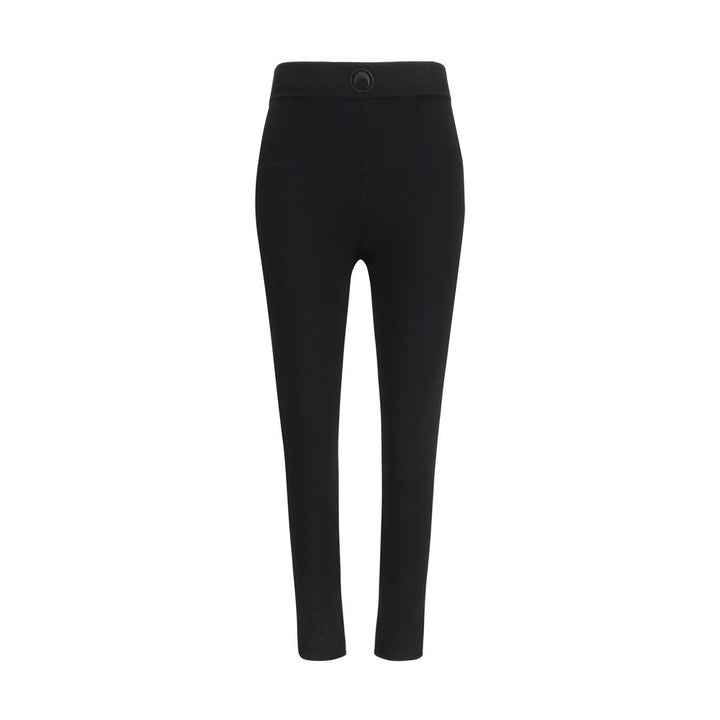 Marine Serre Black Viscose Leggings