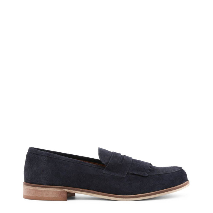 Made in Italy Blue Suede Leather Moccassin