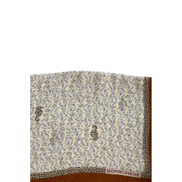 Borbonese Brown Silk Women Scarf