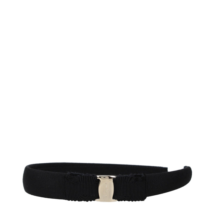 Salvatore Ferragamo Black Cotton Headband