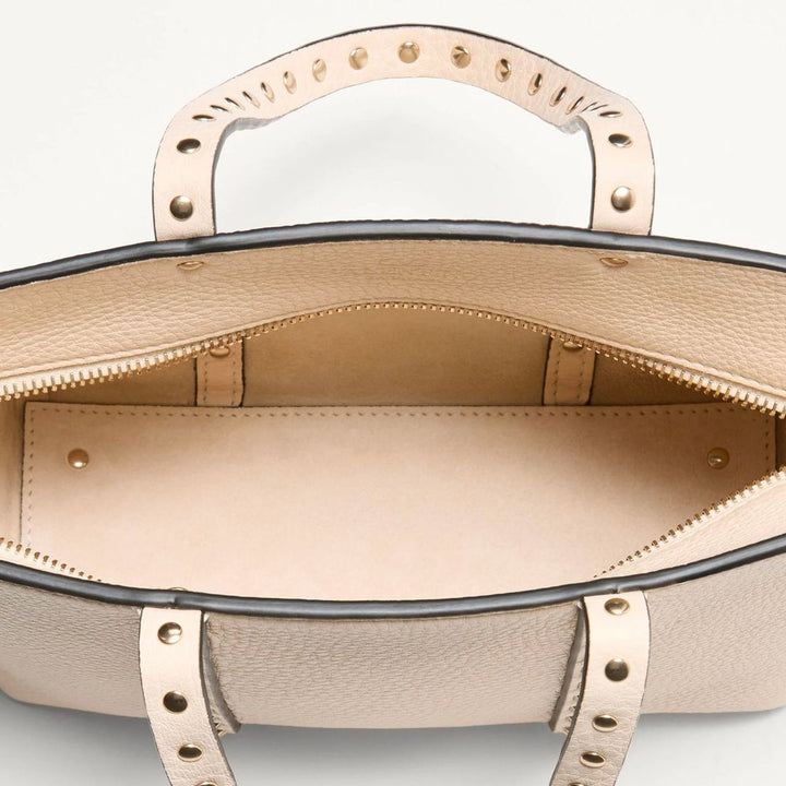 Valentino Garavani Beige Calfskin Tote Bag